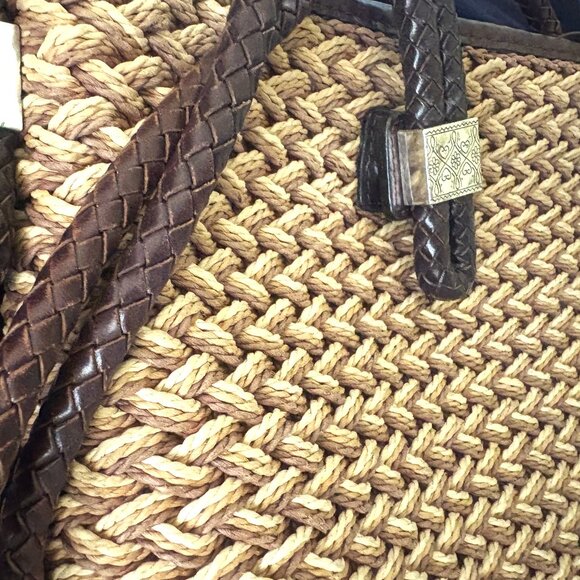 Brighton Rafia Manmade Shoulder/crossbody Bag-Silver Brighton Charms & Hangtag - Picture 8 of 12